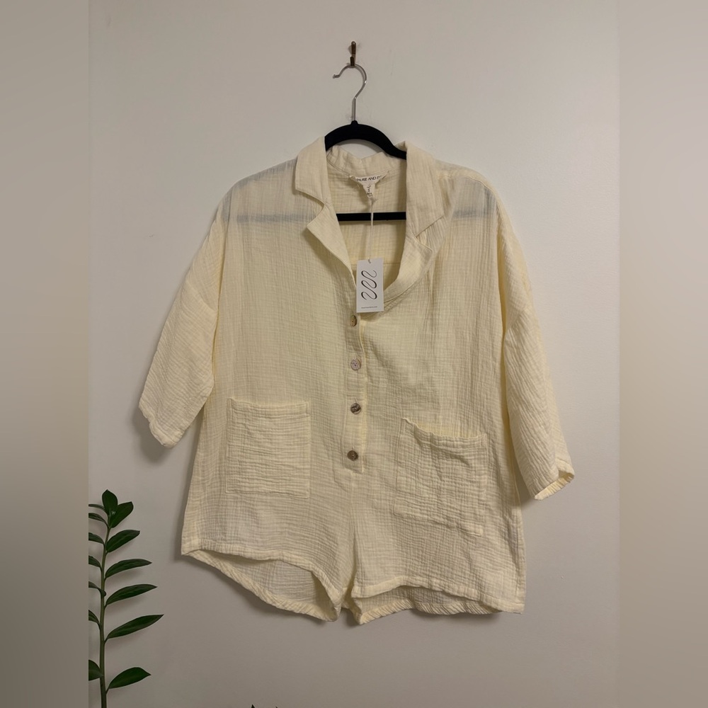 Maurice + Eve linen romper jumpsuit